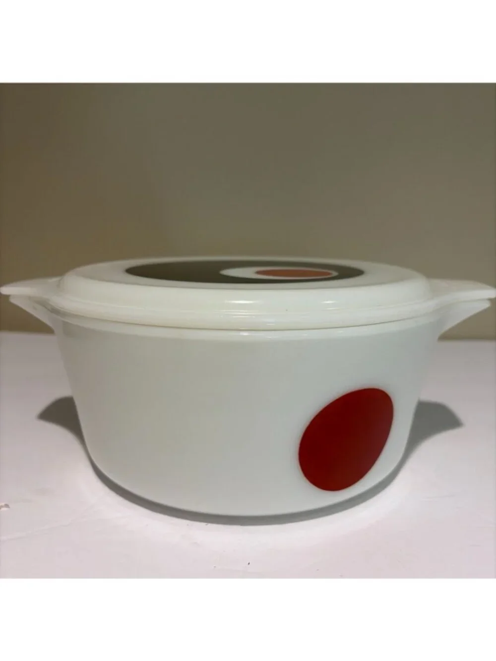 Vintage Pyrex Moon Deco Casserole Dish & Lid 2.5 Quarts 475-B Limited Ed 1971